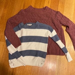 Fall cropped sweater bundle size small